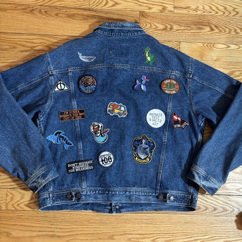 VTG GAP Denim Jacket Zip/Button Up Classic Oversized Heavyweight Iconic Mens XL